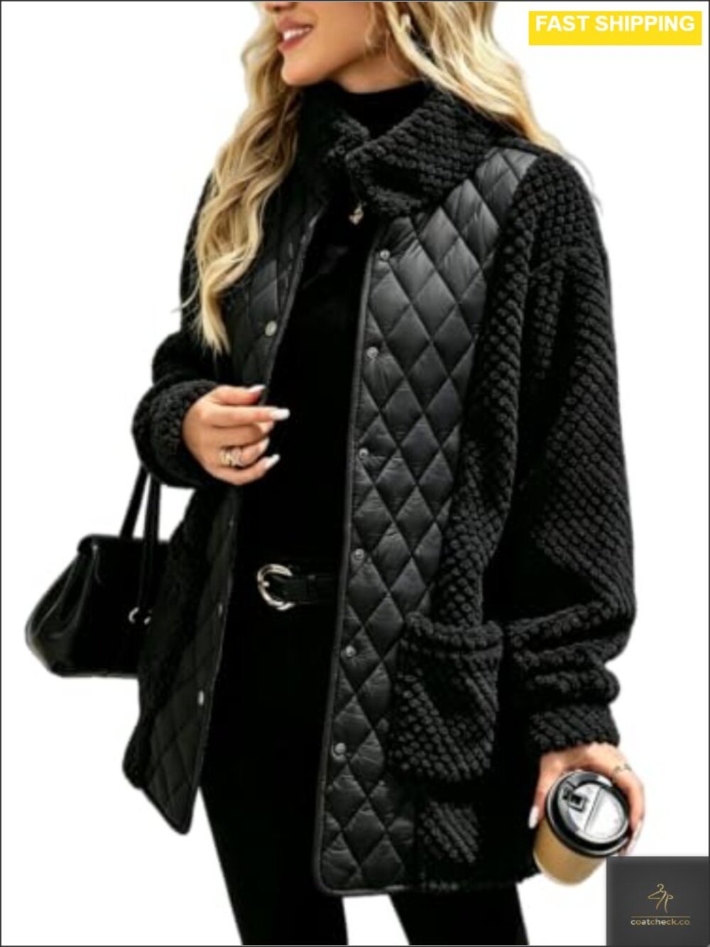 Long Fleece Jacket Cozy Warm Fuzzy Oversized Winter Coat for Women